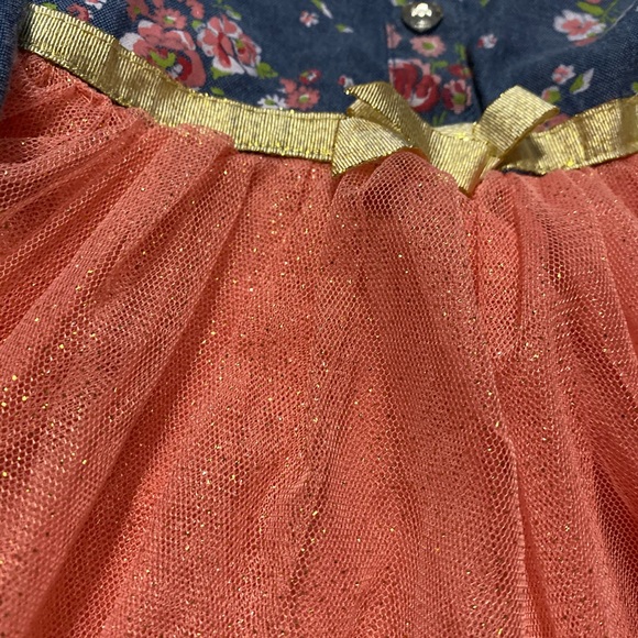 Western dress denim lace 12M Tangerine lace - Picture 2 of 7